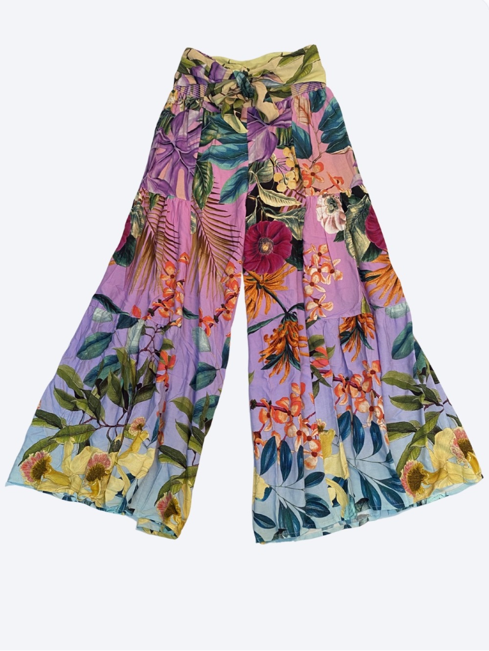 PQ Swim Cora Pants Lao Tropical Wide Leg Women XS/S